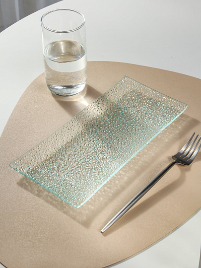 Блюдо стекло, прямоугольное, 13х26 см, Y110