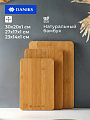 Доска разделочная бамбук, 30х20х1, 27х17х1, 23х14х1 см, 3 шт, прямоугольная, Daniks, CB1118S3B
