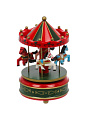 Фигурка декоративная дерево, Карусель, 18.5 см, вращающаяся, с музыкая, красный, зеленая, Y4-9375 - фото 2