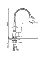 Смеситель для кухни, Frud, гибкий излив, с картриджем, R42055-1 - фото 13