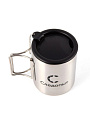 Кружка изотермическая походная, нержавеющая сталь, 0.28 л, складные ручки, Следопыт, PF-CWS-P62 - фото 4