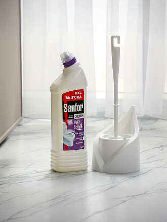 Набор чистящее средство для сантехники 1.5 л, ерш для туалета, Sanfor