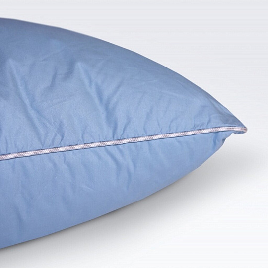 Подушка 68 х 68 см, пух 70%, перо 30%, Для мужчин, чехол 100% хлопок, кант, упругая, Kariguz, МПДм12-5