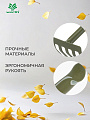 Грабли прямые, 5 зуб, сталь, Worth, рукоятка резиновая, 31.5 см, черенок стальной, T210B01 - фото 3
