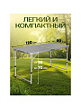 Стол складной металл, прямоугольный, 120х60х70 см, столешница МДФ, серый, C010170, 4 стула 33х27х35 см - фото 2