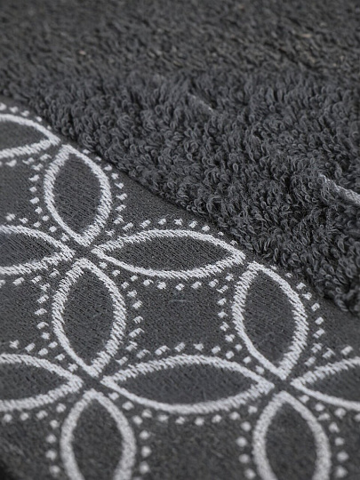 Полотенце банное 50х90 см, 100% хлопок, 550 г/м2, Фелиция, Silvano, темно-серое, Узбекистан, AI-1103005