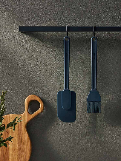 Набор кухонных принадлежностей кулинарный, 2 предмета, силикон, навеска, зеленый, Satoshi, Ривьера, 881-292, кисточка, лопатка