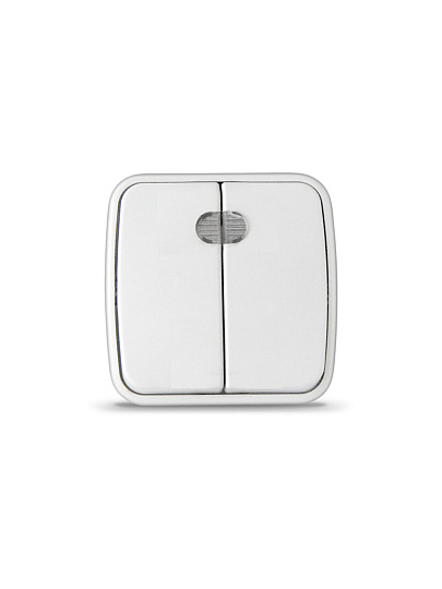 Выключатель открытой установки, двухклавишный, 10 А, пластик, подсветка, белый, Союз, Электра, 0030