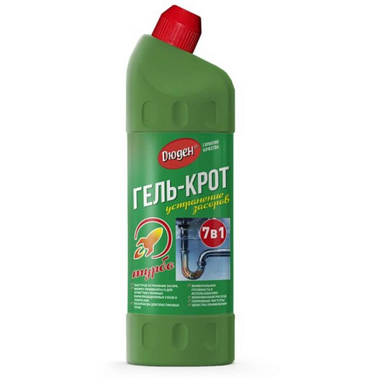 Чистящее средство Дюден, Гель-Крот Турбо 7в1, гель, 1 л