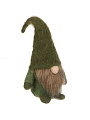 Фигурка декоративная текстиль, Гномик, 9х8х29 см, зеленая, Y4-9519