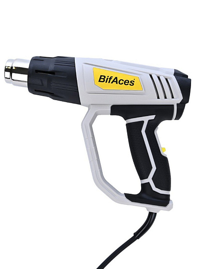 Фен строительный BifAces, AHG-2000-3, 2000 Вт, 500 л/мин, 60 °C, 600 °C, 3 режима