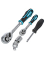 Набор слесарных инструментов Bartex, 1/2&amp;quot;, 1/4&amp;quot;, 6-гранный, сталь, кейс, 82 предмета - фото 10