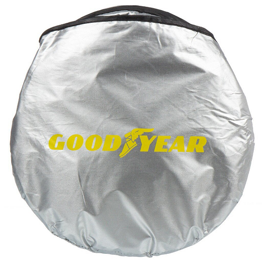 Шторка солнцезащитная на лобовое стекло, Goodyear, GY-SV-01, 153х75 см, универсальная складная, GY005301