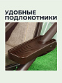 Качели садовые 3-местные, 227х130х170 см, 350 кг, Вена, раскладываются в кровать, с москитной сеткой, шоколад, подушка, A68С.614, металл - фото 2
