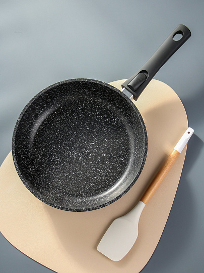 Сковорода алюминий, 26 см, антипригарное покрытие, Гурман, Fit, съемная ручка