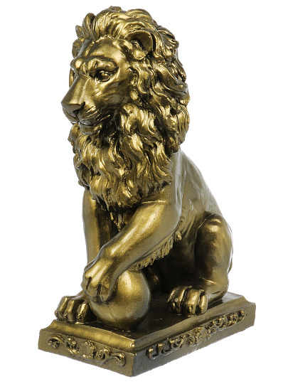Фигурка Лев с шаром, 48х30 см, гипсовая, 429Б