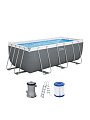Бассейн каркасный Bestway, 412х201х122 см, Power Steel Rectangular, 56456, фильтр-насос, лестница, 8124 л - фото 6