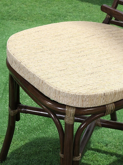 Мебель садовая Costa Brava, коричневая, стол, 81х81х76 см, 2 стула, подушка бежевая, 110 кг, IND09