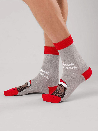 Носки для мужчин, Clever, НГ, меланж серые, р. 27, К6560Л