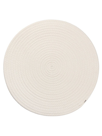 Салфетка сервировочная полимер, 38 см, круглая, спираль, серая, Y4-9632