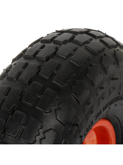 Колесо для тачки резина PR, не симметричная ступица, 4.1/3.50-4, втулка D20 мм, Mawipro