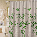 Штора для ванн 180х180 см, полиэстер, Веточки зеленые, STSC10221