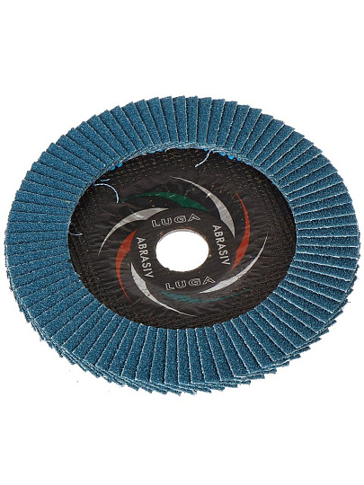 Круг лепестковый торцевой КЛТ1 для УШМ, LugaAbrasiv, диаметр 150 мм, посадочный диаметр 22 мм, зернистость ZK40, шлифовальный