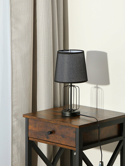 Светильник настольный E14, 40 Вт, черный, абажур черный, BY, Орлеан, 476-010