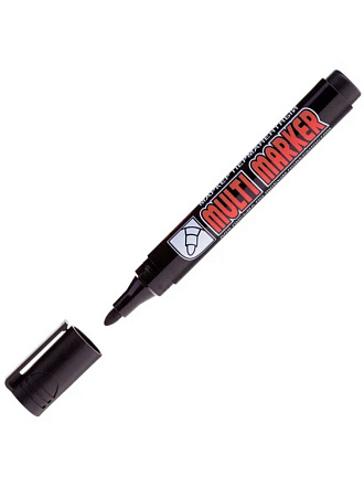 Маркер перманентный пулевидный, 3 мм, черный, Crown, Multi Marker, CPM-800СН