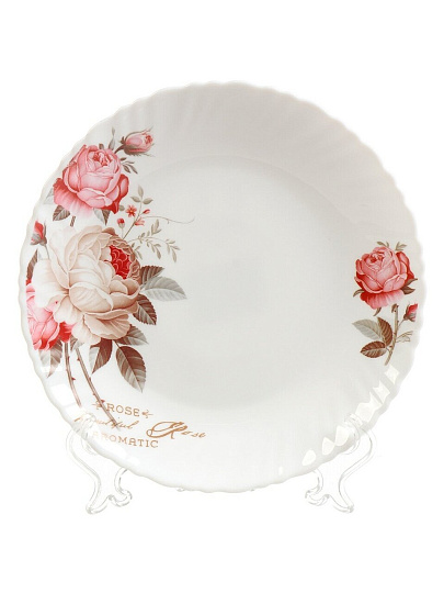 Тарелка десертная, стеклокерамика, 19 см, круглая, Шарм, LHP75