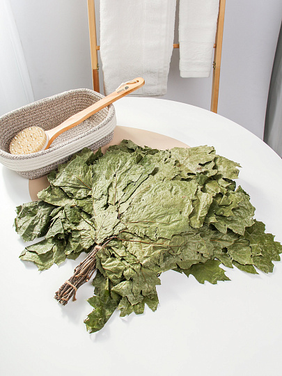 Веник банный дуб канадский, в упаковке, Бацькина Баня, 20518