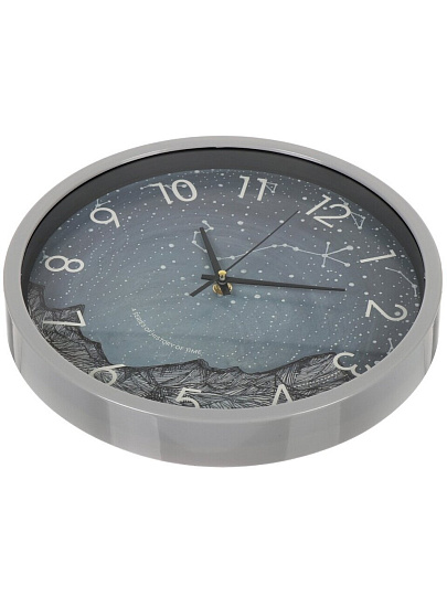Часы настенные, 30 см, круглые, пластик, стекло, Y6-6074