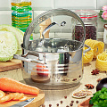 Кастрюля нержавеющая сталь, 3.9 л, с крышкой, крышка стекло, Daniks, Токио, SD-A87-20, индукция - фото 7