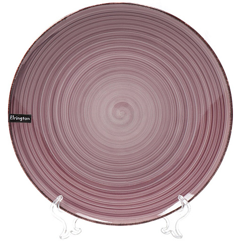 Тарелка обеденная, керамика, 27 см, круглая, Аэрография Спелая Вишня, Elrington, 139-23051, фиолетовая