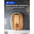 Доска разделочная акация, 36х26.5х1.8 см, с ручкой, прямоугольная, Daniks, CB27936A - фото 4