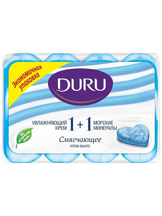 Мыло Duru, 1+1 Морские минералы, 4 шт, 80 г