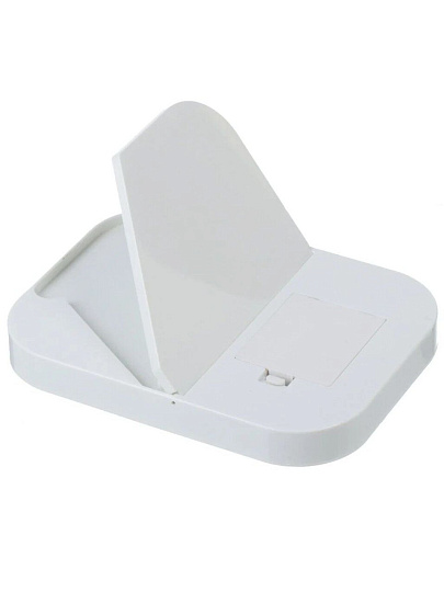 Зеркало настольное, 18х13.5 см, прямоугольное, подсветка, белое, A070018