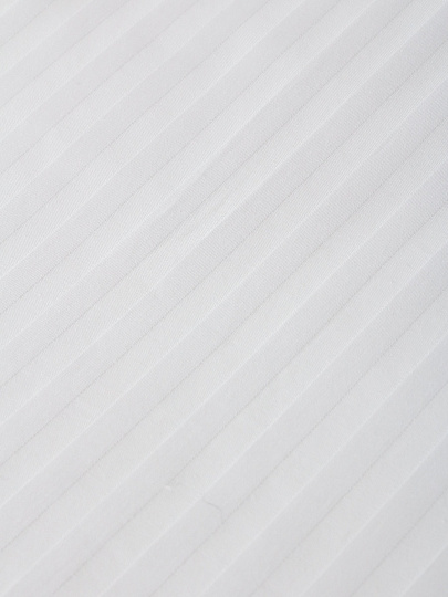 Простыня 1.5-спальная, 150 х 220 см, 100% хлопок, страйп-сатин, 140 г/м2, белая, Monocolor, рис.3182