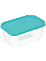 Контейнер пищевой пластик, 0.5 л, 14.1х9.6х5.8 см, голубой, прямоугольный, Стандарт Пластик Групп - фото 2