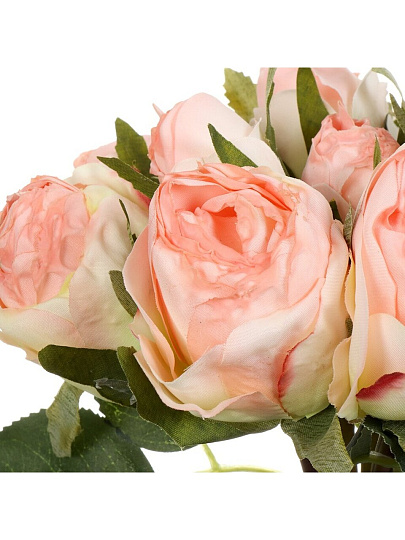 Цветок декоративный Роза, букет из 11 роз, 30 см, розовый, Y4-5509