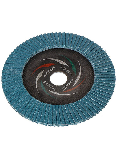 Круг лепестковый торцевой КЛТ2 для УШМ, LugaAbrasiv, диаметр 150 мм, посадочный диаметр 22 мм, зернистость ZK60, шлифовальный