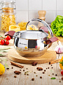 Кастрюля нержавеющая сталь, 1.9 л, крышка стекло, Daniks, Орлея, GS-01159P-16CA, индукция - фото 8