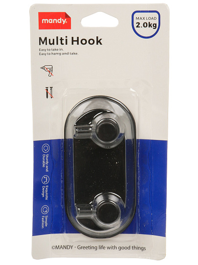 Крючок - держатель, матовое покрытие, чер, Y4-9919