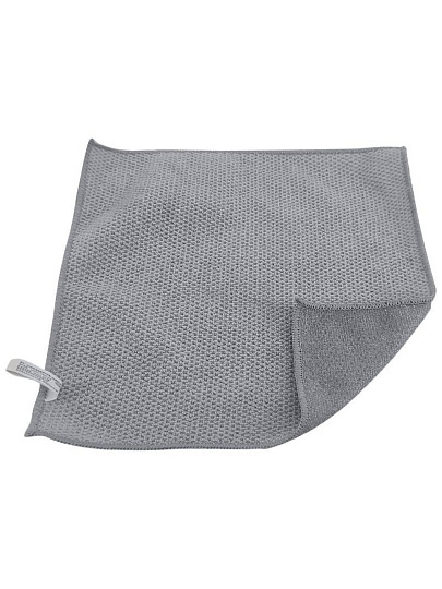 Салфетка бытовая для кухни, двухсторонняя, абразив + микрофибра, 30х30 см, Рыжий кот, M-10A, 106911