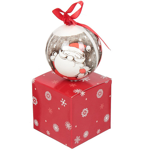 Елочный шар Дед Мороз, 8х8х8 см, 171805