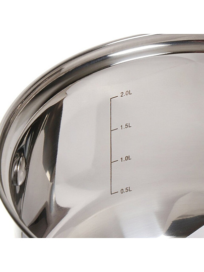 Кастрюля нержавеющая сталь, 2.5 л, крышка стекло, Катунь, Элис, КТ16-D-18, индукция