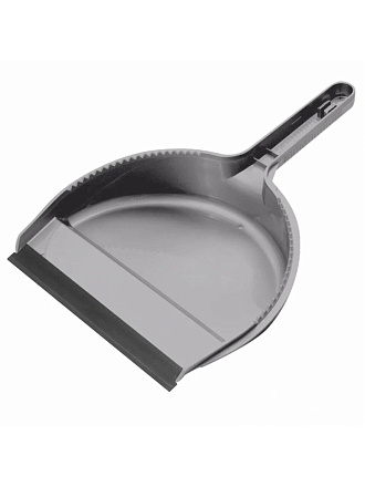 Совок пластик, 30х24х7 см, с резиновой кромкой, серый, Homver, Etna, 221230235/03