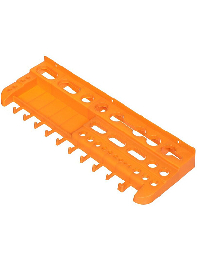 Полка для инструментов, пластик, 1 секция, 47.5х15.8х5.6 см, оранжевая, Bartex