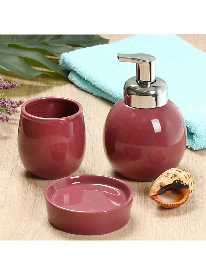 Мыльница настольная, керамика, 10x10x2 см, винная, CE1066IA-SD