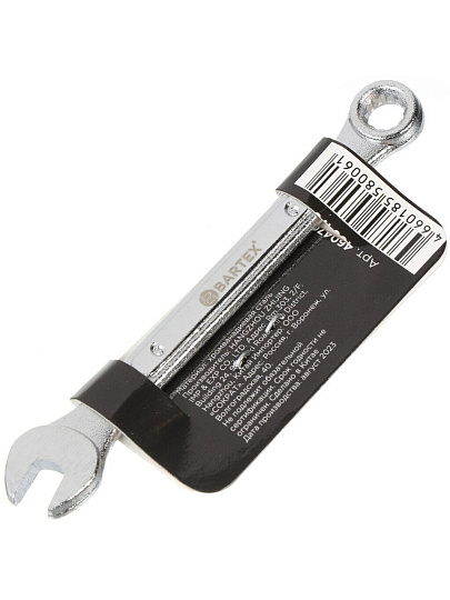 Ключ комбинированный, Bartex, 6 мм, CrV сталь, Эко